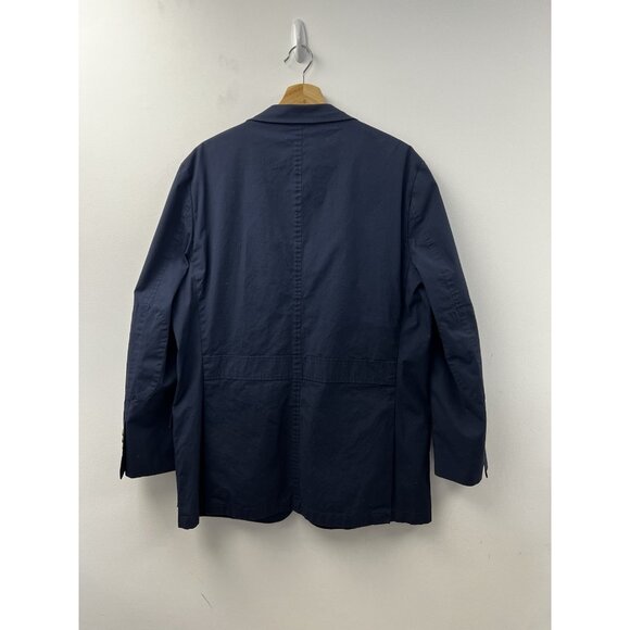 BROOKS BROTHERS Regent Fit Navy Blue Cotton Blend Sports Coat Blazer Jacket XL - Picture 9 of 14
